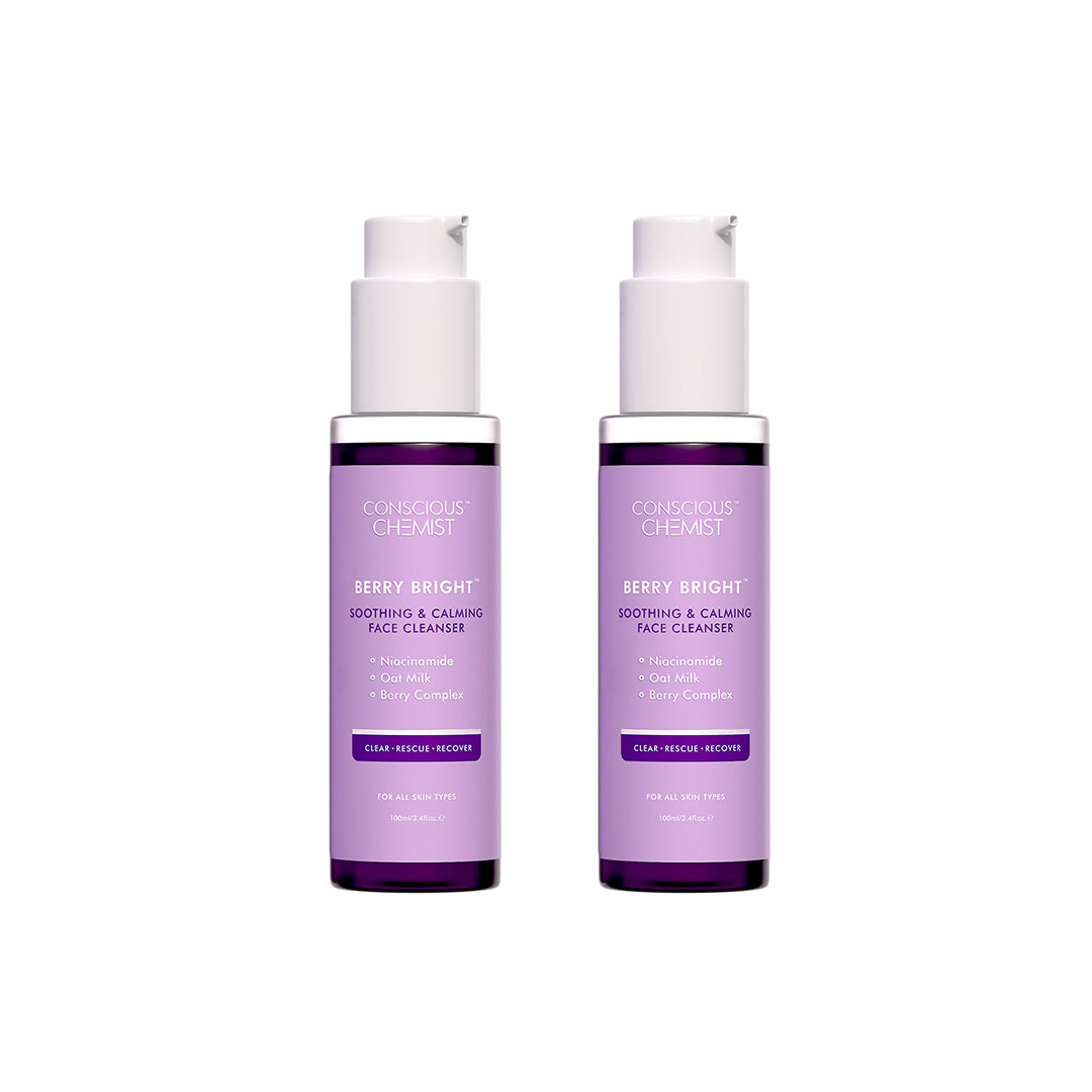 Conscious Chemist® Pore Refining Brightening Face Wash with Niacinamide, BlueBerry & AcaiBerry Extracts -Super Saver Pack
