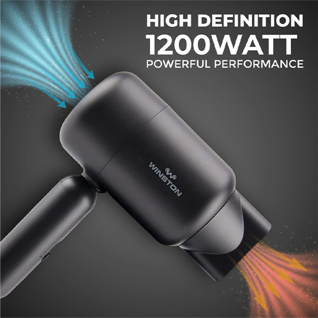 Winston Hair Dryer with Foldable Compact Design