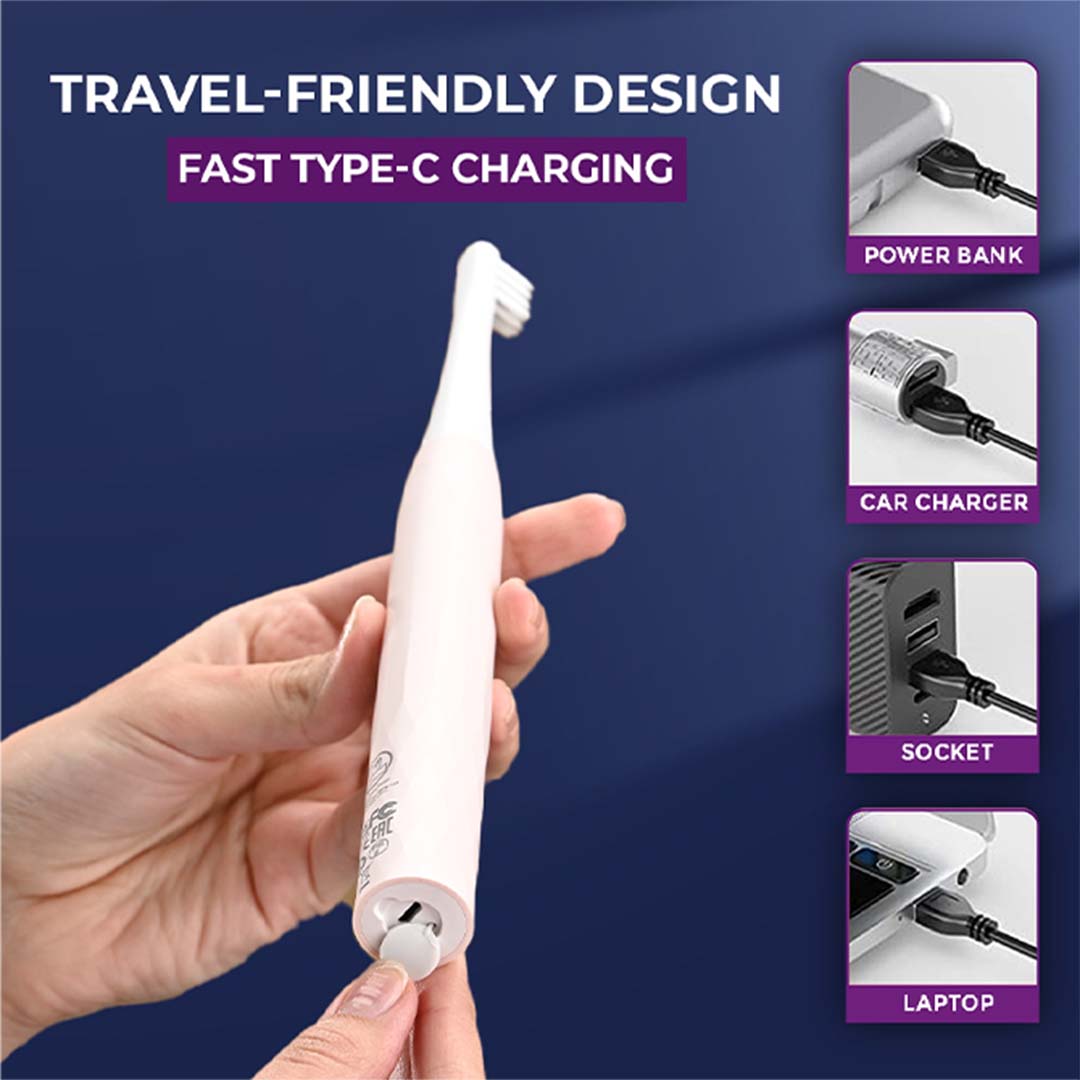 Winston Rechargeable Super Sonic Electric Toothbrush with High-frequency Vibration