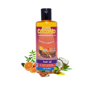 Vanity Wagon l Cocomo Nurturing Hair Oil  for Kids with Almond, Aragan, Jojoba, Olive, Rosemary and Tea Tree Oil