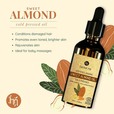 Vanity Wagon | Buy Herbal Me Organic Cold Pressed Sweet Almond Oil