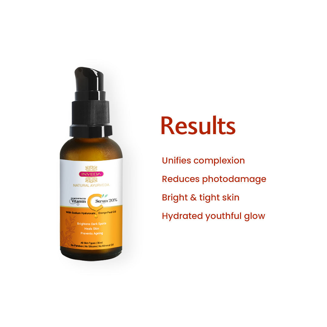 Inveda Concentrated 20% Vitamin C Serum with Orange Peel Oil