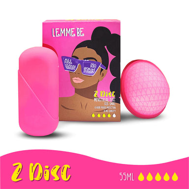 Vanity Wagon | Buy Lemme Be Reusable Menstrual Cup Disc for Women with Soft Pouch, Pink