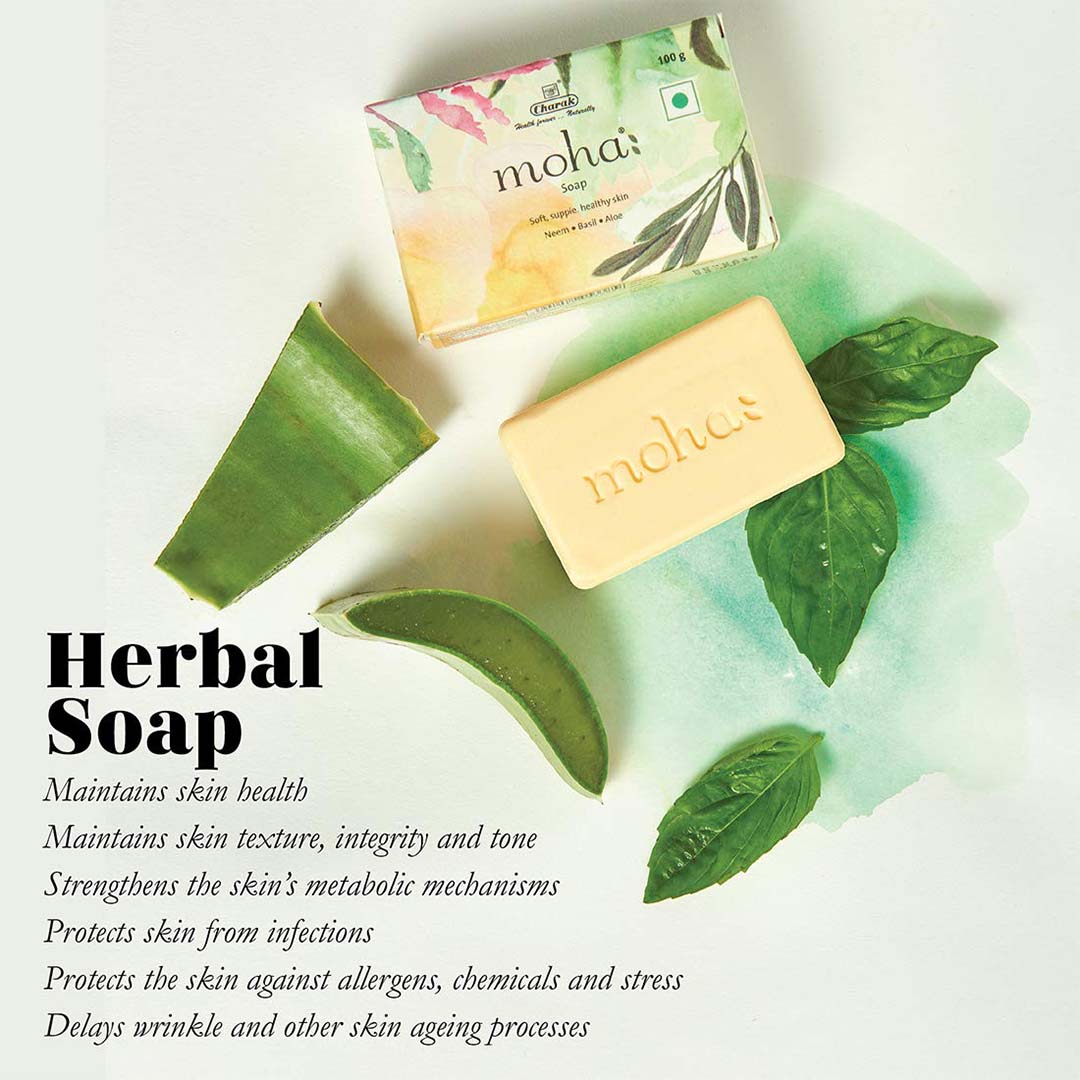 Vanity Wagon | Buy Moha Herbal Soap with Neem, Basil & Aloe Vera