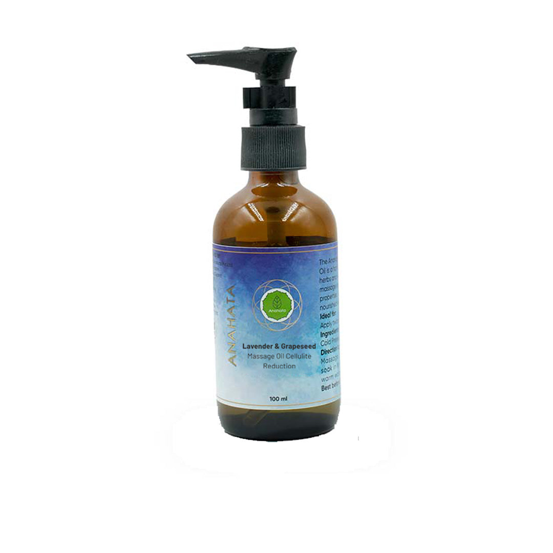 Anahata Organic Lavender & Grapeseed Massage Oil for Cellulite Reduction