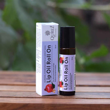Vanity Wagon | Buy Qurez Lip Oil Roll On with Almond, Pomegranate & Carrot Seed