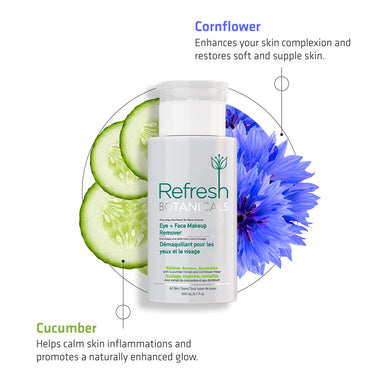 Vanity Wagon | Buy Refresh Botanicals Eye & Face Makeup Remover with Cucumber Extract & Cornflower Water