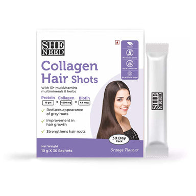 Vanity Wagon | Buy SheNeed Collagen Hair Shots with Protein, Collagen & Biotin