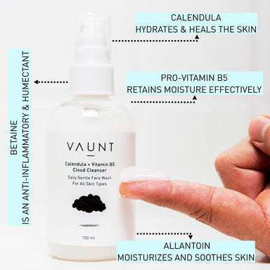 Vanity Wagon | Buy Vaunt Cloud Cleanser Daily Gentle Face Wash with Calendula & Vitamin B5