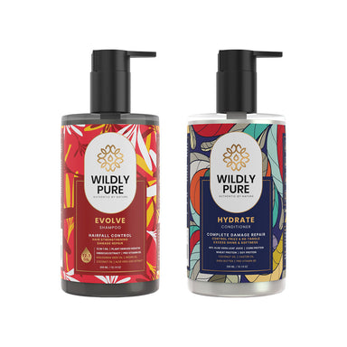 Vanity Wagon | Buy Wildly Pure Goodbye Hair Fall Shampoo & Conditioner Combo for Dry, Frizzy & Damaged Hair
