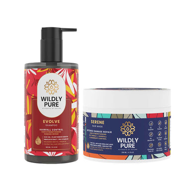 Vanity Wagon | Buy Wildly Pure Hair Fall Control Shampoo & Mask Treatment Set for Dry Frizzy & Damaged Hair