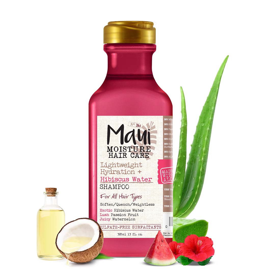 Maui Moisture Lightweight Hydration Hibiscus Water Shampoo with Passion Fruit & Watermelon