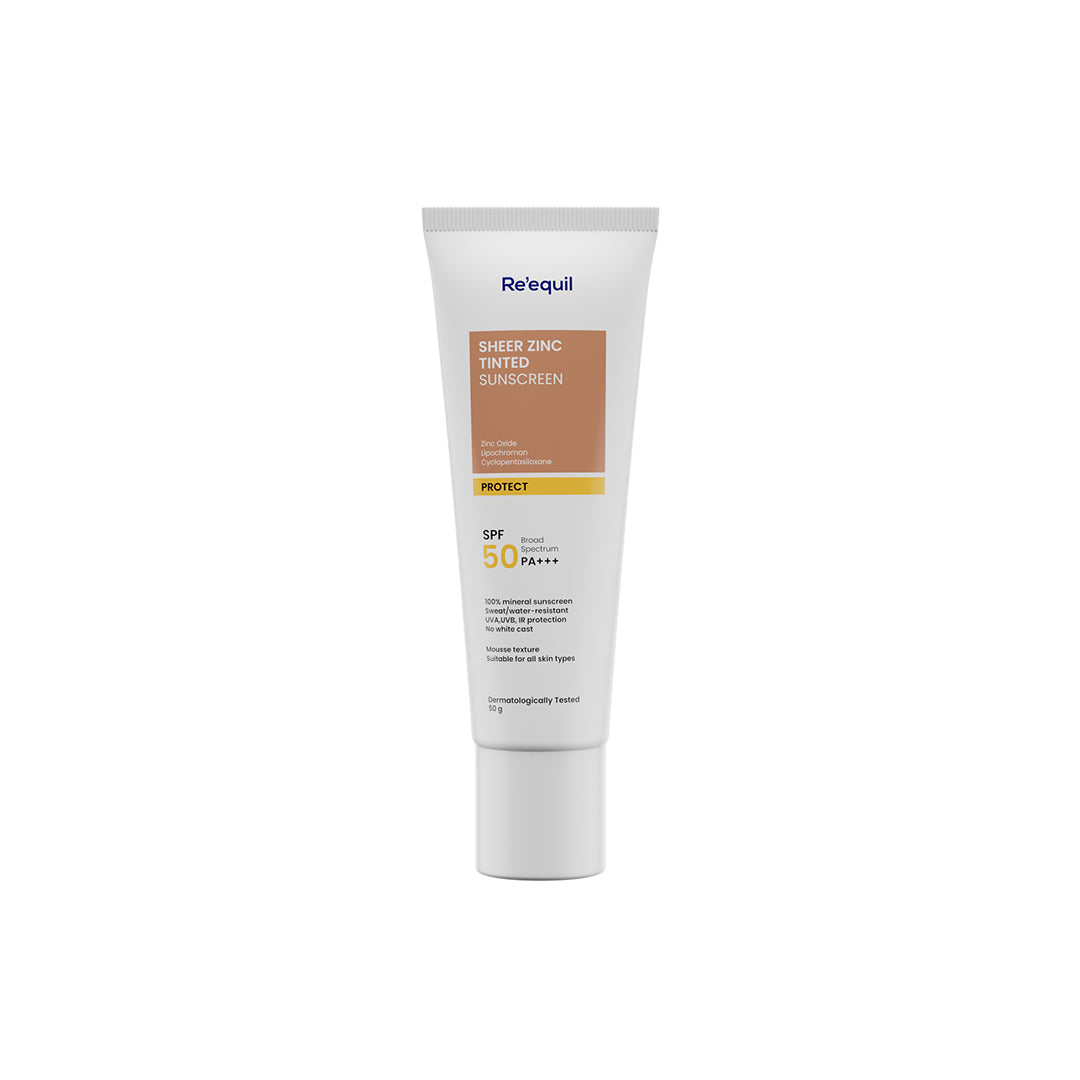 Re'equil Sheer Zinc Tinted Sunscreen with SPF 50 PA+++
