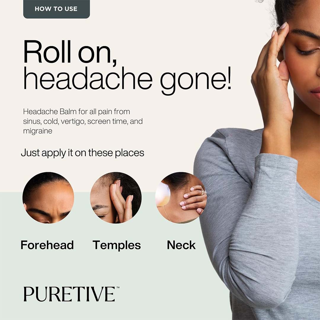 Puretive Migraine Ease Headache Relief Roll on