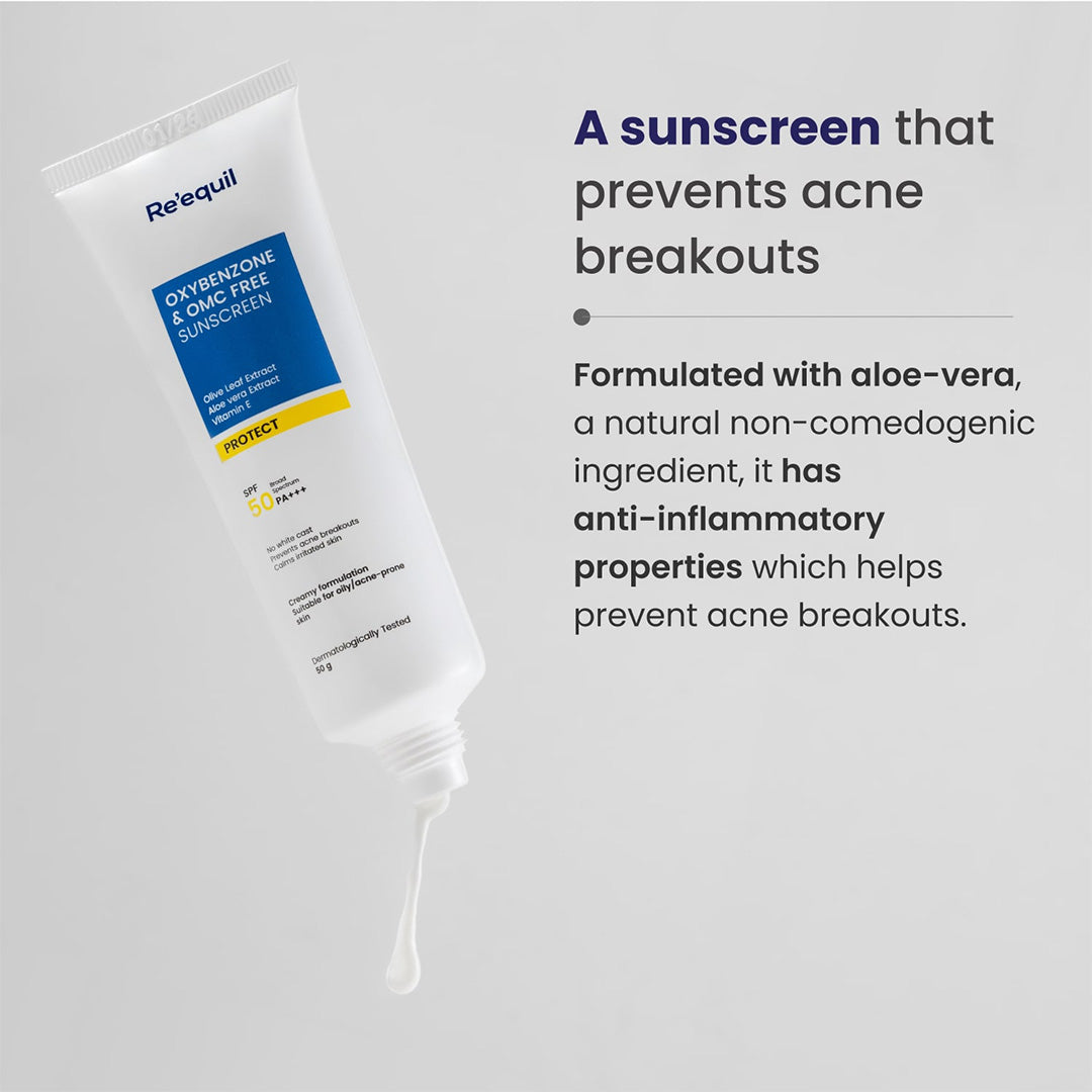 Re'equil Oxybenzone & OMC Free Sunscreen with SPF 50 PA+++