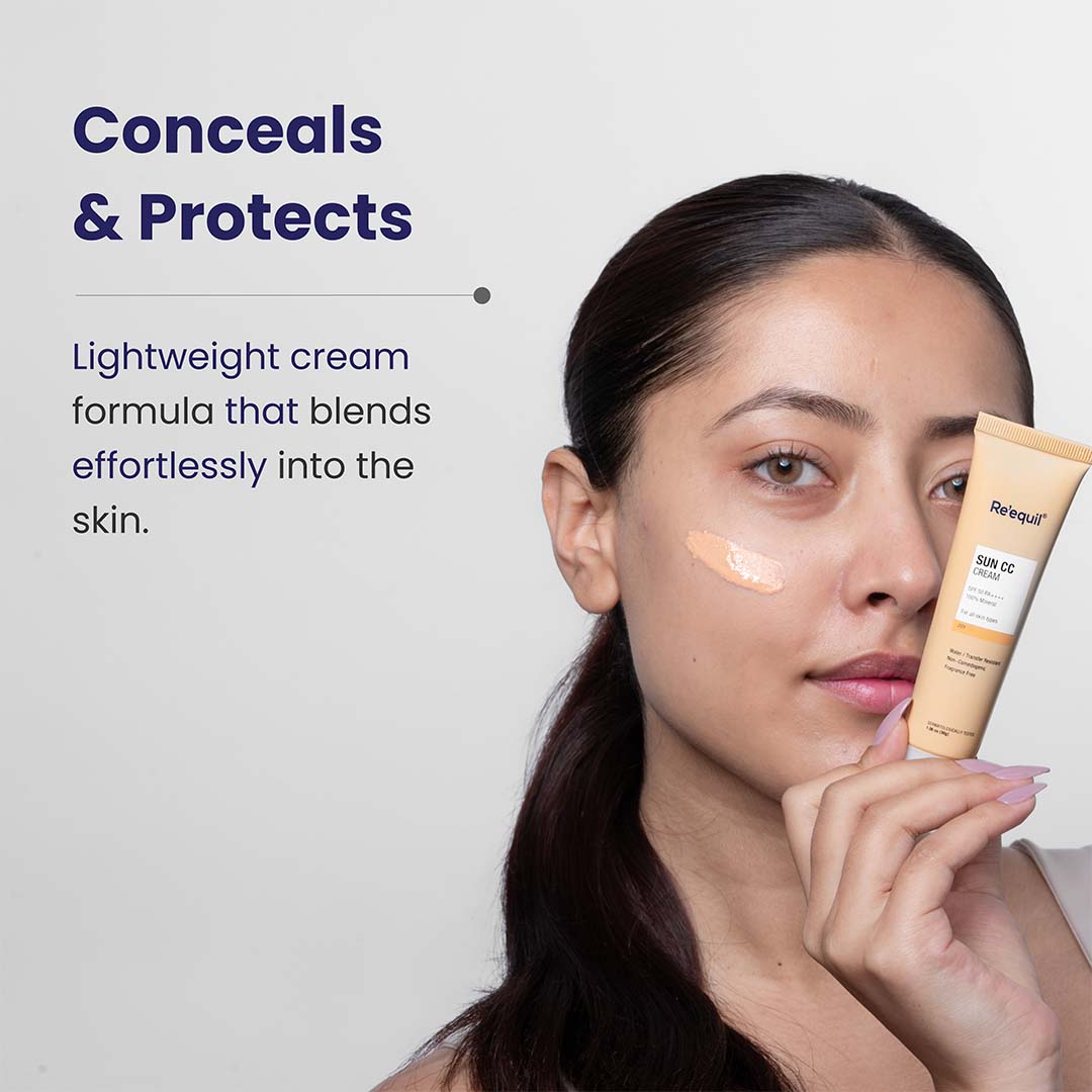 Re’equil Sun CC Cream (Joy) SPF 50 PA++++, 100% Mineral UV Filter