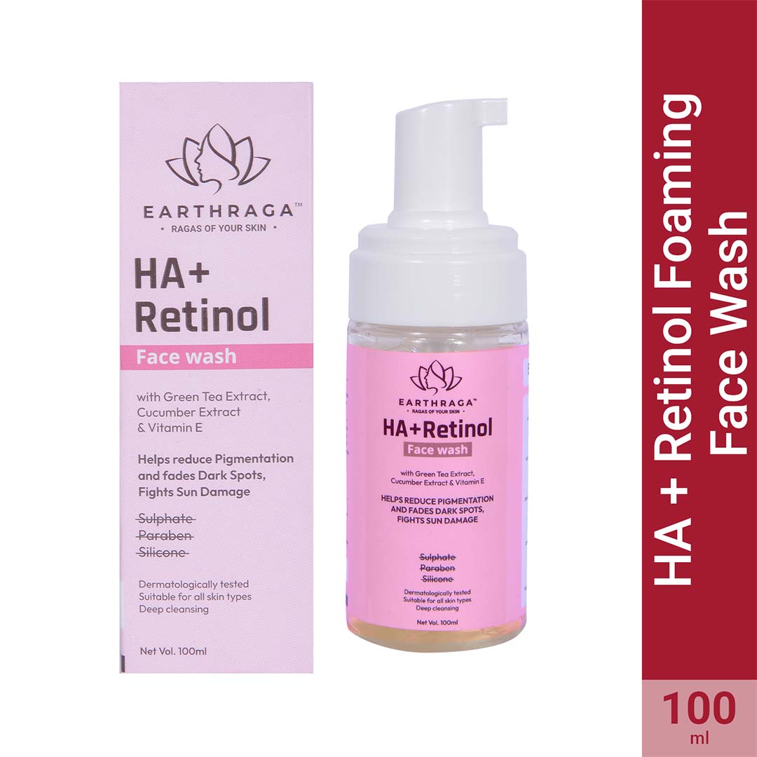 Earthraga HA & Retinol Foaming Face Wash