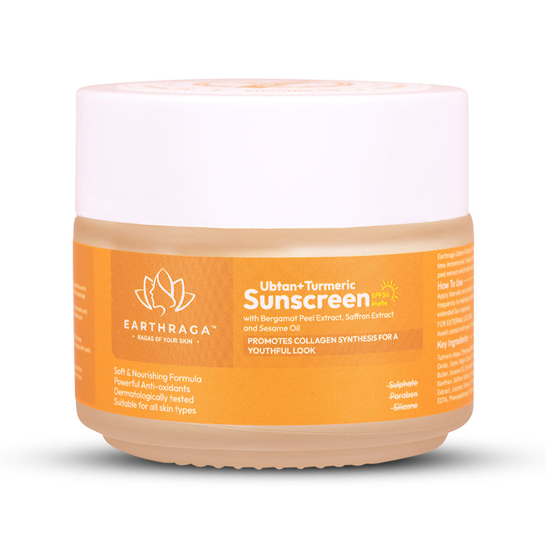 Earthraga Ubtan & Turmeric Sunscreen SPF50 Matte