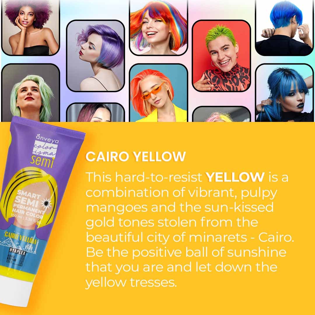 Vanity Wagon | Buy Anveya Cairo Yellow Semi Permanent Hair Color