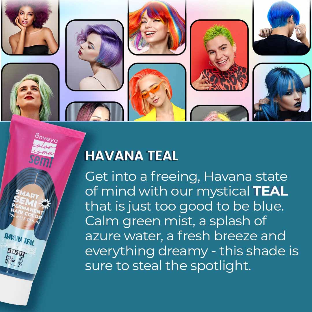 Vanity Wagon | Buy Anveya Havana Teal Semi Permanent Hair Color