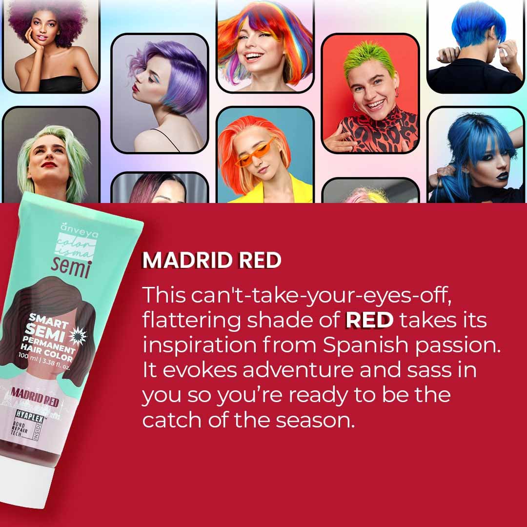 Vanity Wagon | Buy Anveya Madrid Red Semi Permanent Hair Color