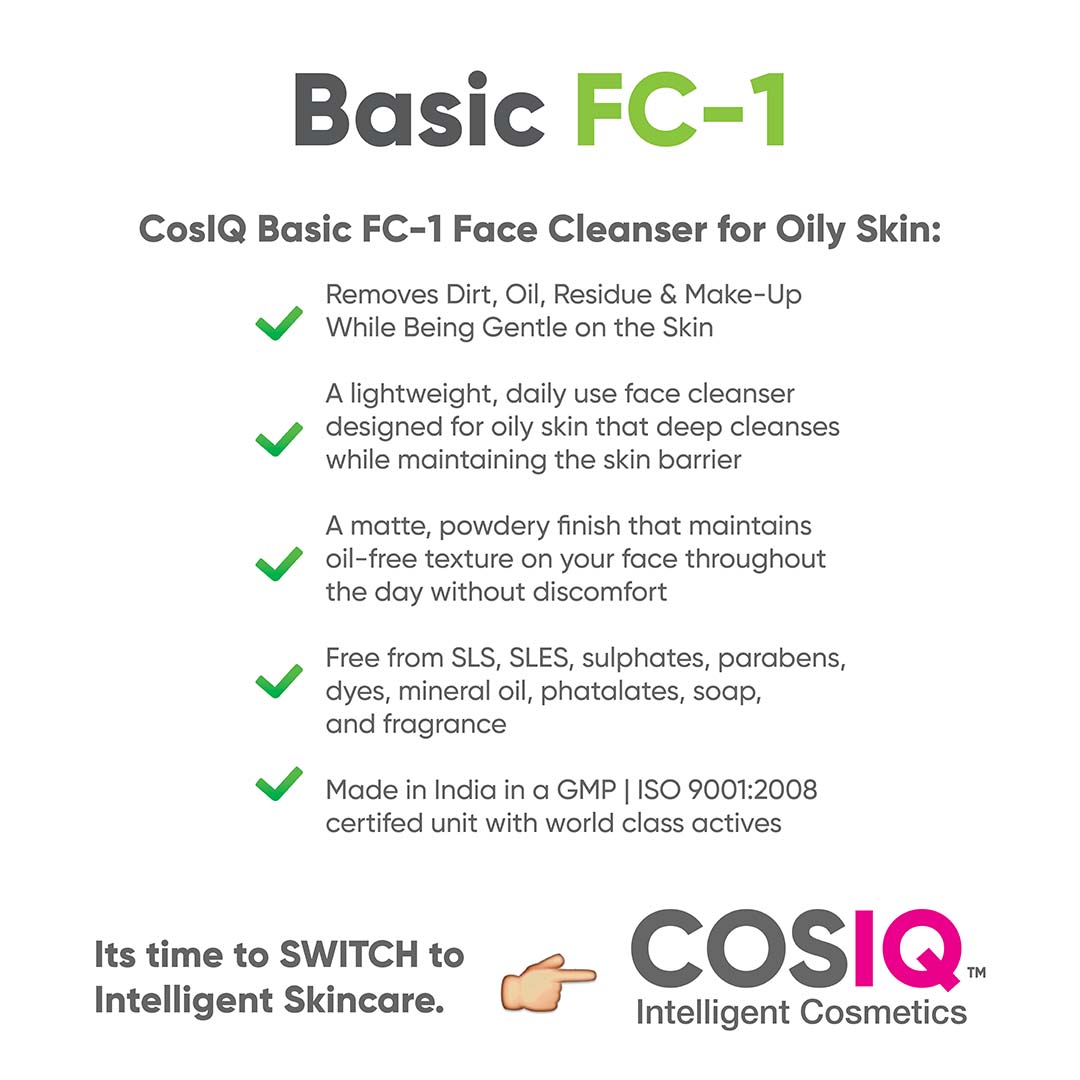 CosIQ Basic FC-1 Face Cleanser for Normal to Oily Skin