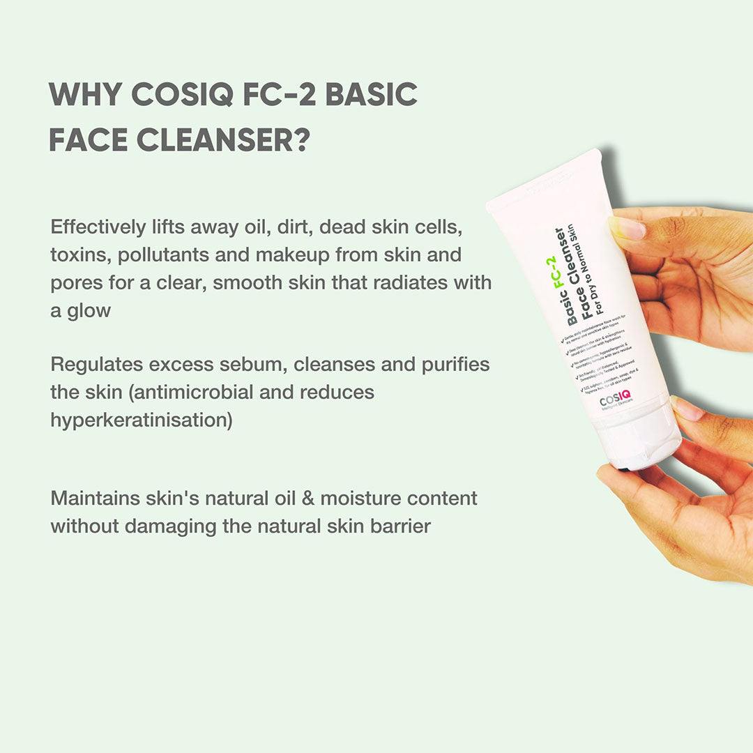 CosIQ Basic FC-2 Face Cleanser for Dry to Normal Skin