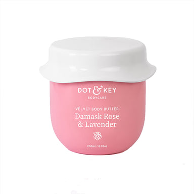 Vanity Wagon | Buy Dot & Key Velvet Body Butter with Damask Rose, Lavender & 5% shea