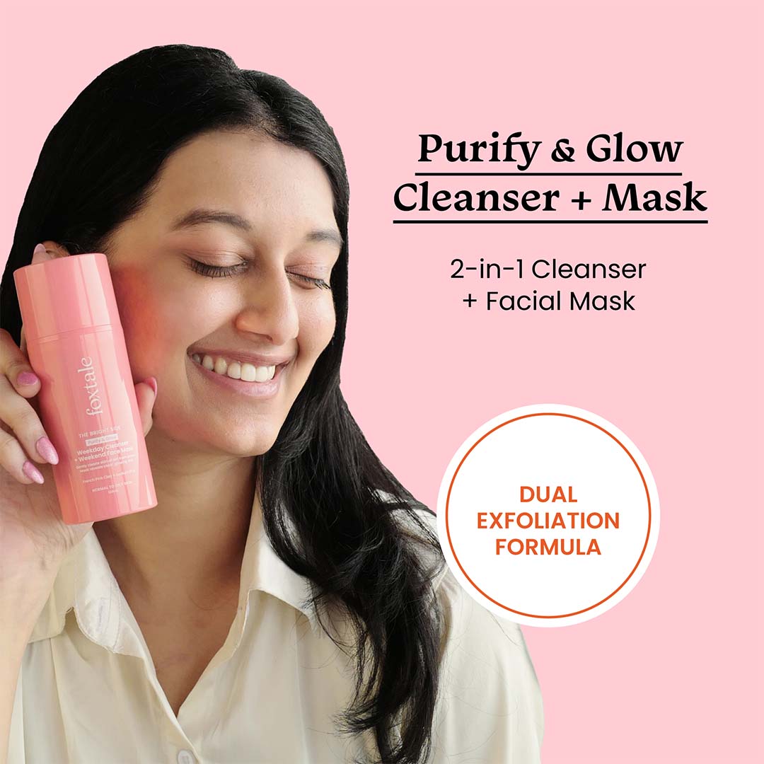 Vanity Wagon | Buy Foxtale Purify & Glow Cleanser + Mask With French Pink Clay