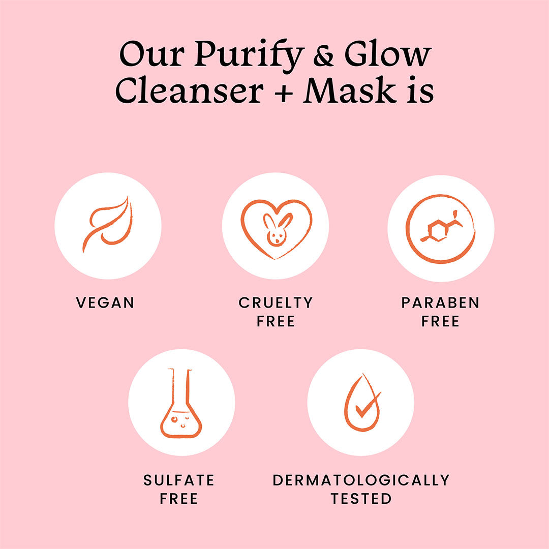 Vanity Wagon | Buy Foxtale Purify & Glow Cleanser + Mask With French Pink Clay