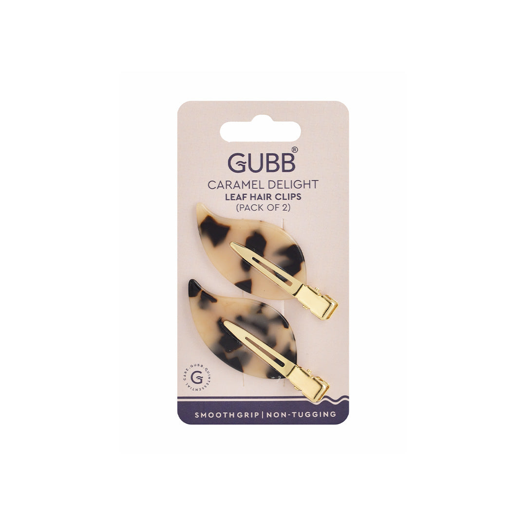 Vanity Wagon | Buy GUBB Caramel Delight Leaf Hair Clips Set for Girls & Women