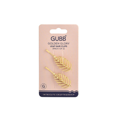 Vanity Wagon | Buy GUBB Golden Glory Leaf Hair Clips Set for Girls & Women