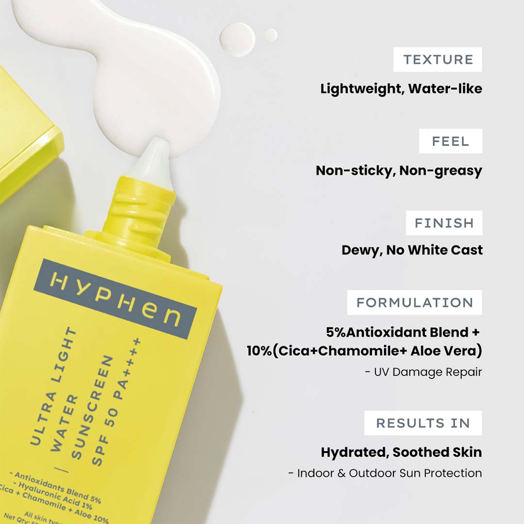 Vanity Wagon | Buy Hyphen Ultra Light Water Sunscreen SPF 50 PA++++