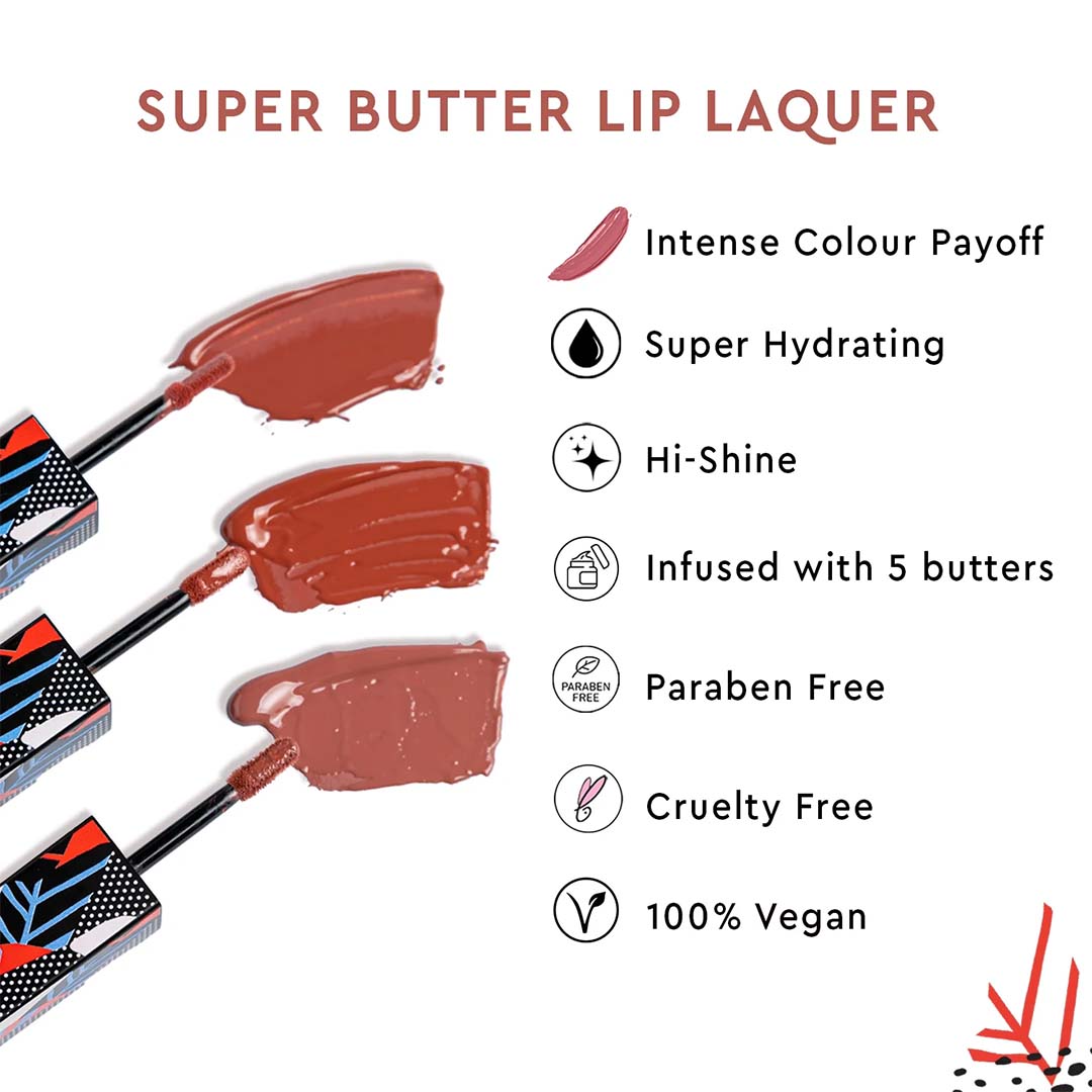Kiro Super Butter Lip Lacquer, Rose Wood