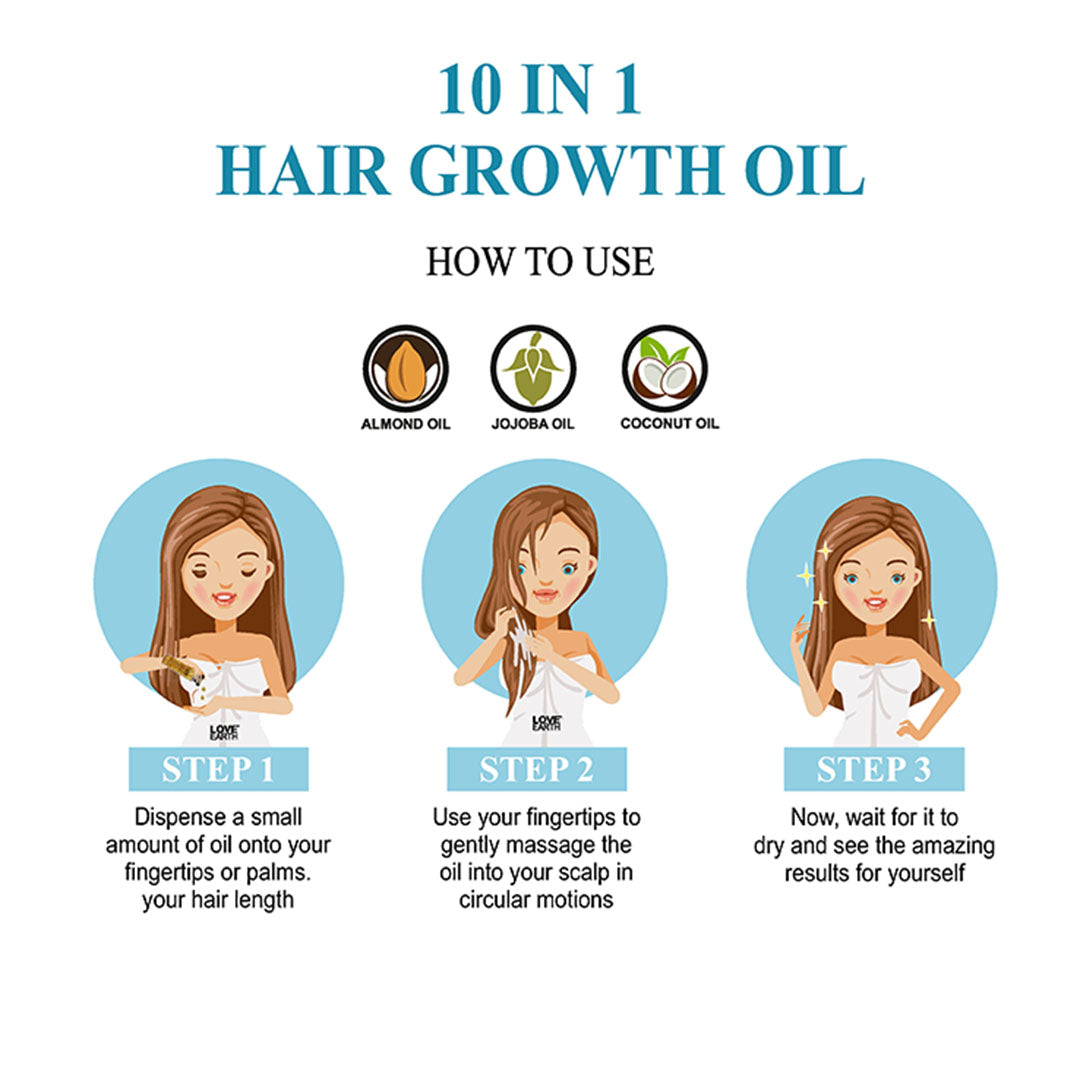 Vanity Wagon | Buy Love Earth 10 in 1 Hair Growth Oil Yellow