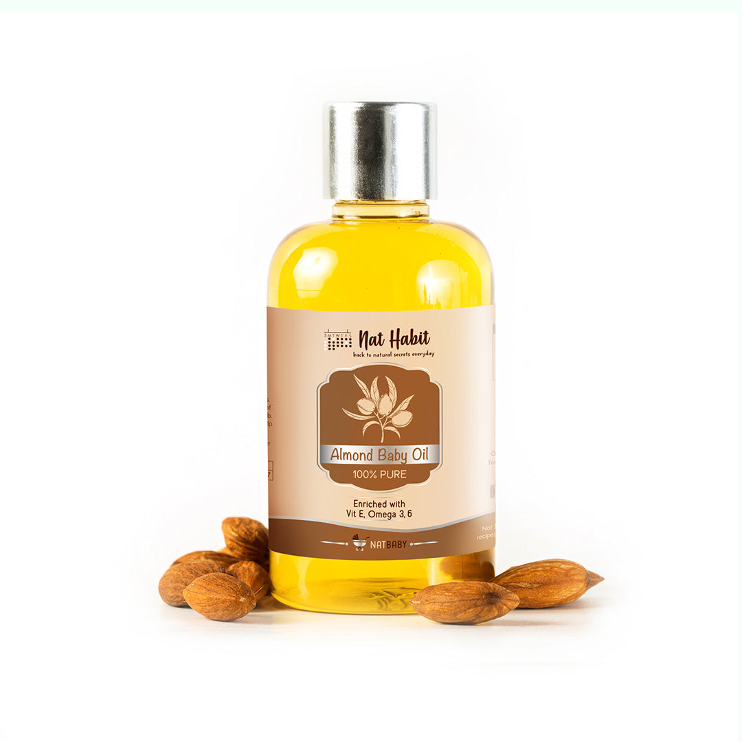 Vanity Wagon | Buy Nat Habit 100% Pure Almond Baby Oil Enriched With Vit E