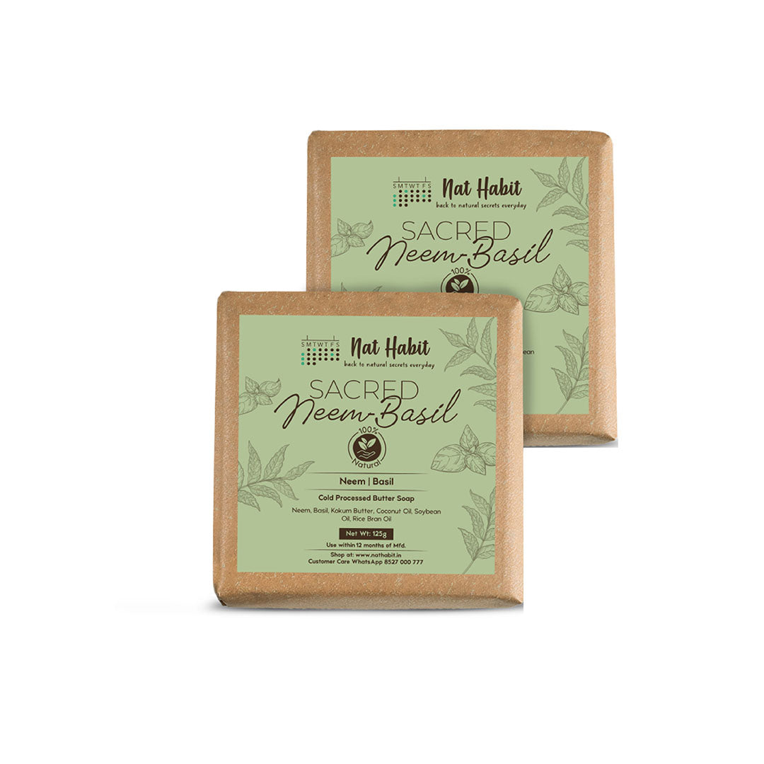 Vanity Wagon | Buy Nat Habit Cold Processed Sacred Neem-Basil Butter Bath Soap