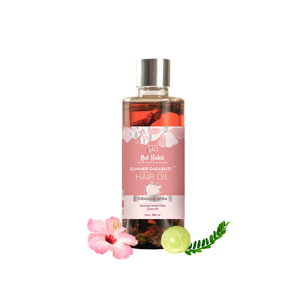 Vanity Wagon | Buy Nat Habit Hibiscus Amla Summer Hair Oil For Men & Women