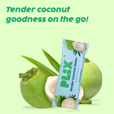Vanity Wagon | Buy PLIX Tender Coconut Water Premix Powder with Electrolytes for Instant Energy & Hydration| Nariyal Paani for Daily Hydration & Healthy Skin
