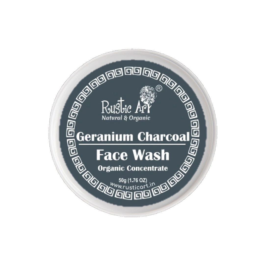 Vanity Wagon | Buy Rustic Art Geranium Charcoal Face Wash Concentrate