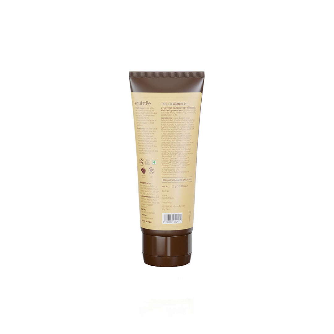 SoulTree Face Scrub with Walnut, Turmeric & Sandalwood