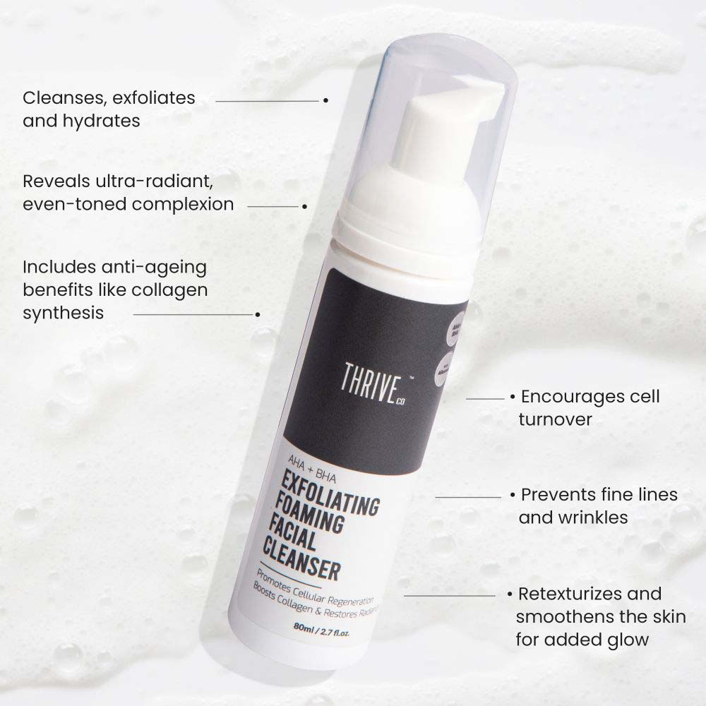ThriveCo Exfoliating Facial Cleanser with AHA & BHA