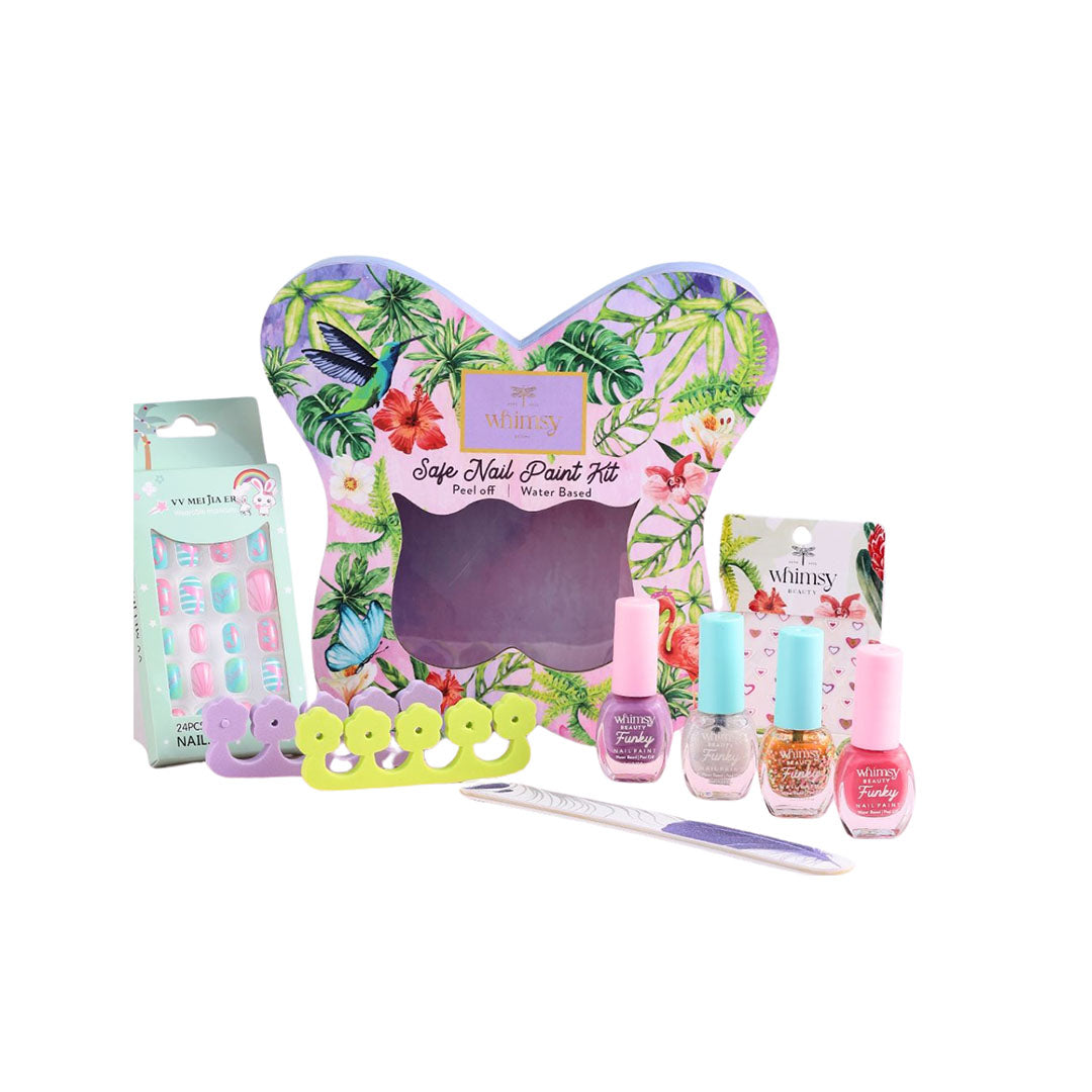 Whimsy Beauty Safe, Non-Toxic, Water Based Peel Off Nailpaint Kit