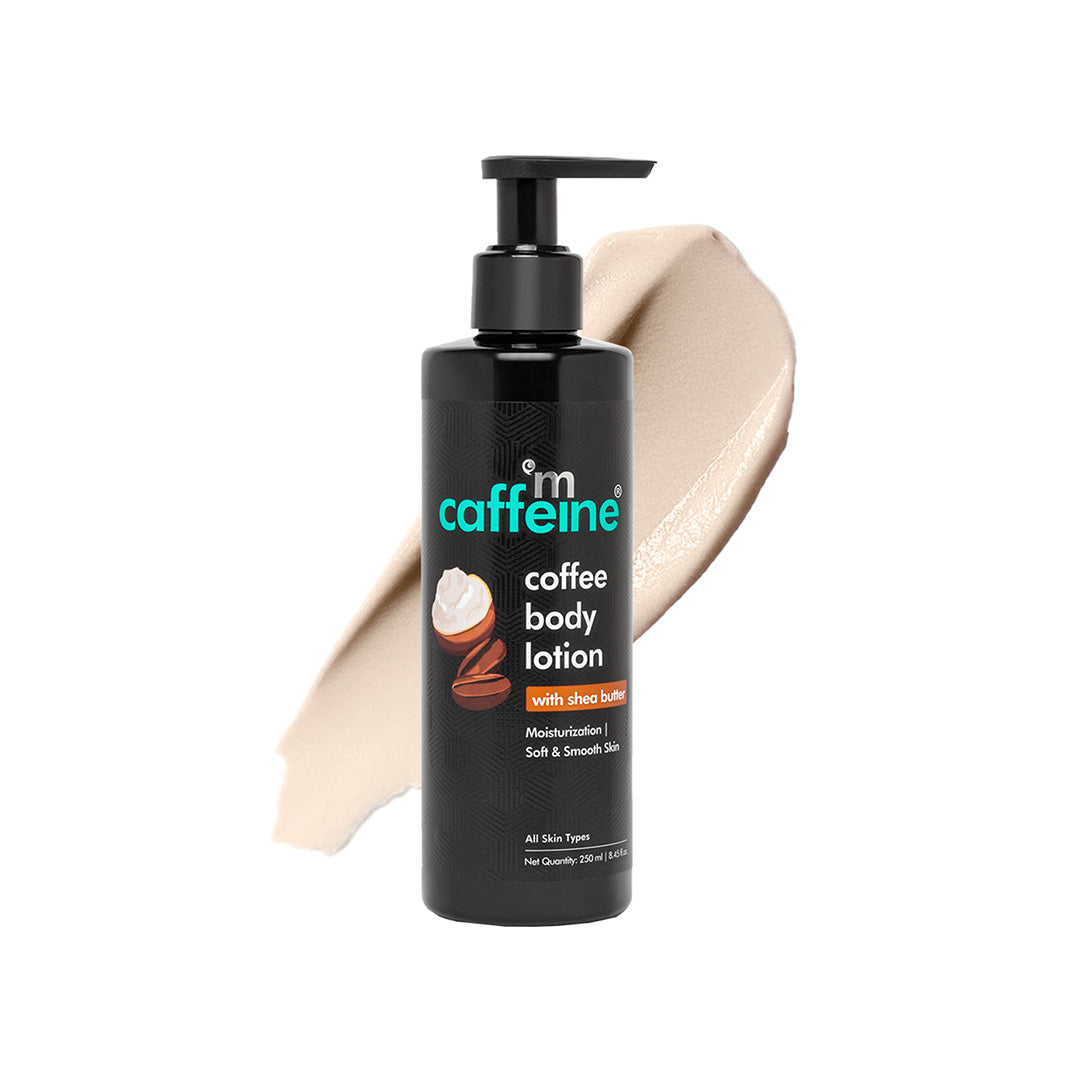 mCaffeine Coffee Body Lotion with Vitamin C & Shea Butter - Moisturizer for Normal to Oily Skin