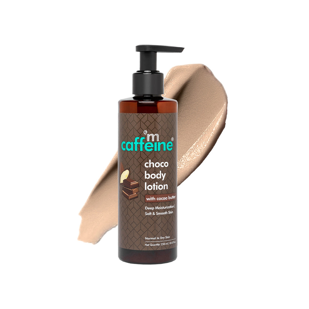 mCaffeine Deep Moisturizing Choco Body Lotion with Cocoa & Shea Butter for Dry Skin
