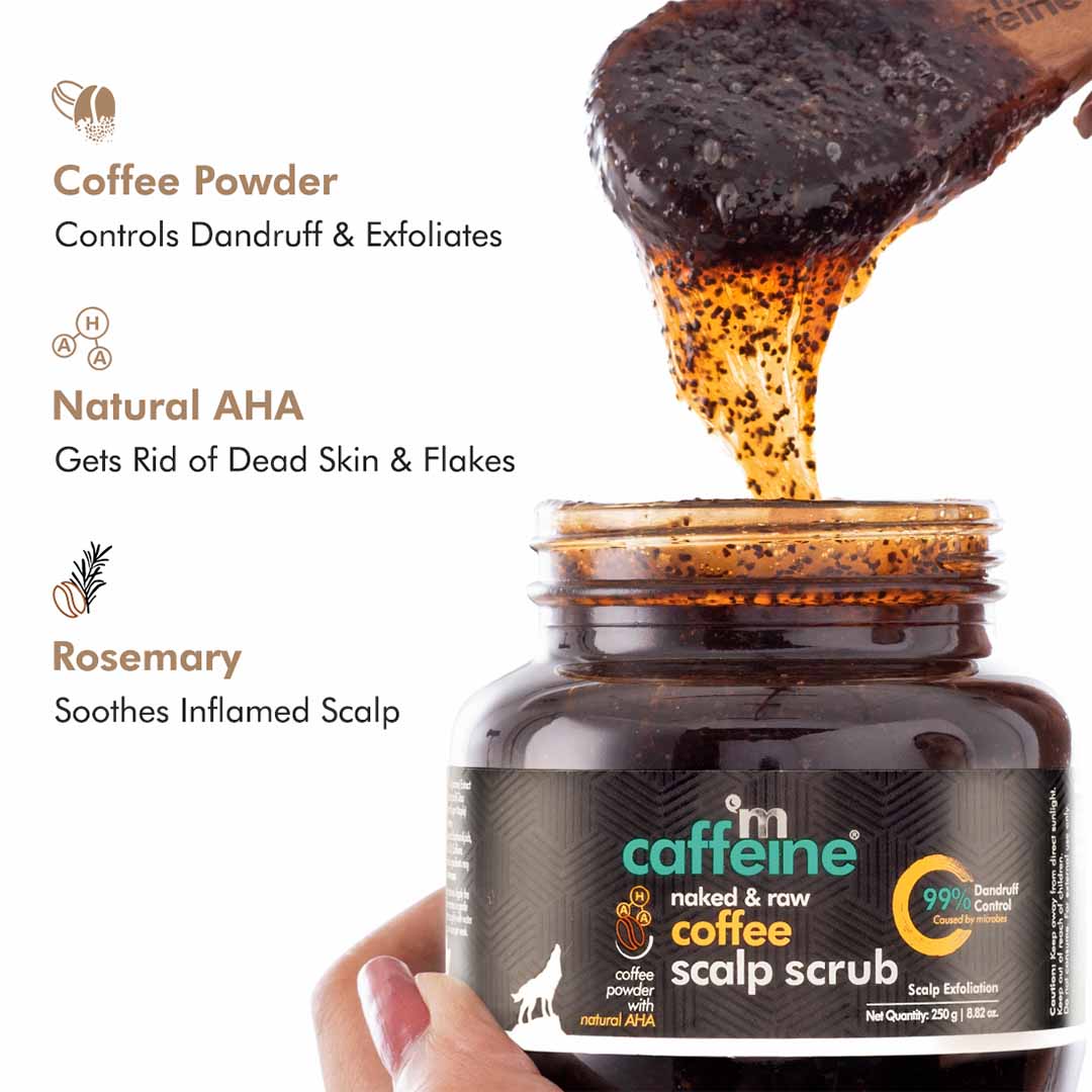 Vanity Wagon | Buy mCaffeine Naked & Raw Coffee Scalp Scrub with Natural AHA