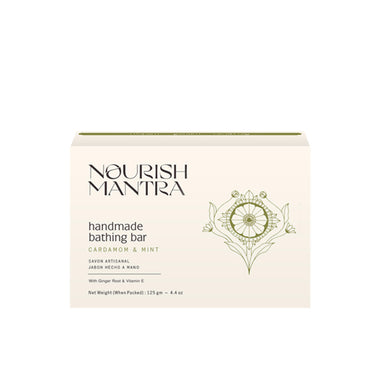 Vanity Wagon | Buy Nourish Mantra Cardamom & Mint Handmade Bathing Bar Soap