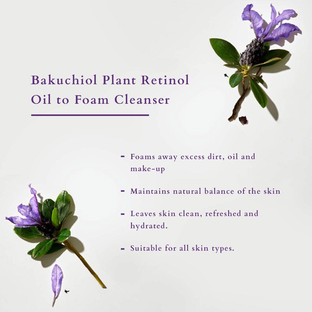 Vanity Wagon | Buy Lotus Organics+ Bakuchiol Plant Retinol Oil to Foam Cleanser