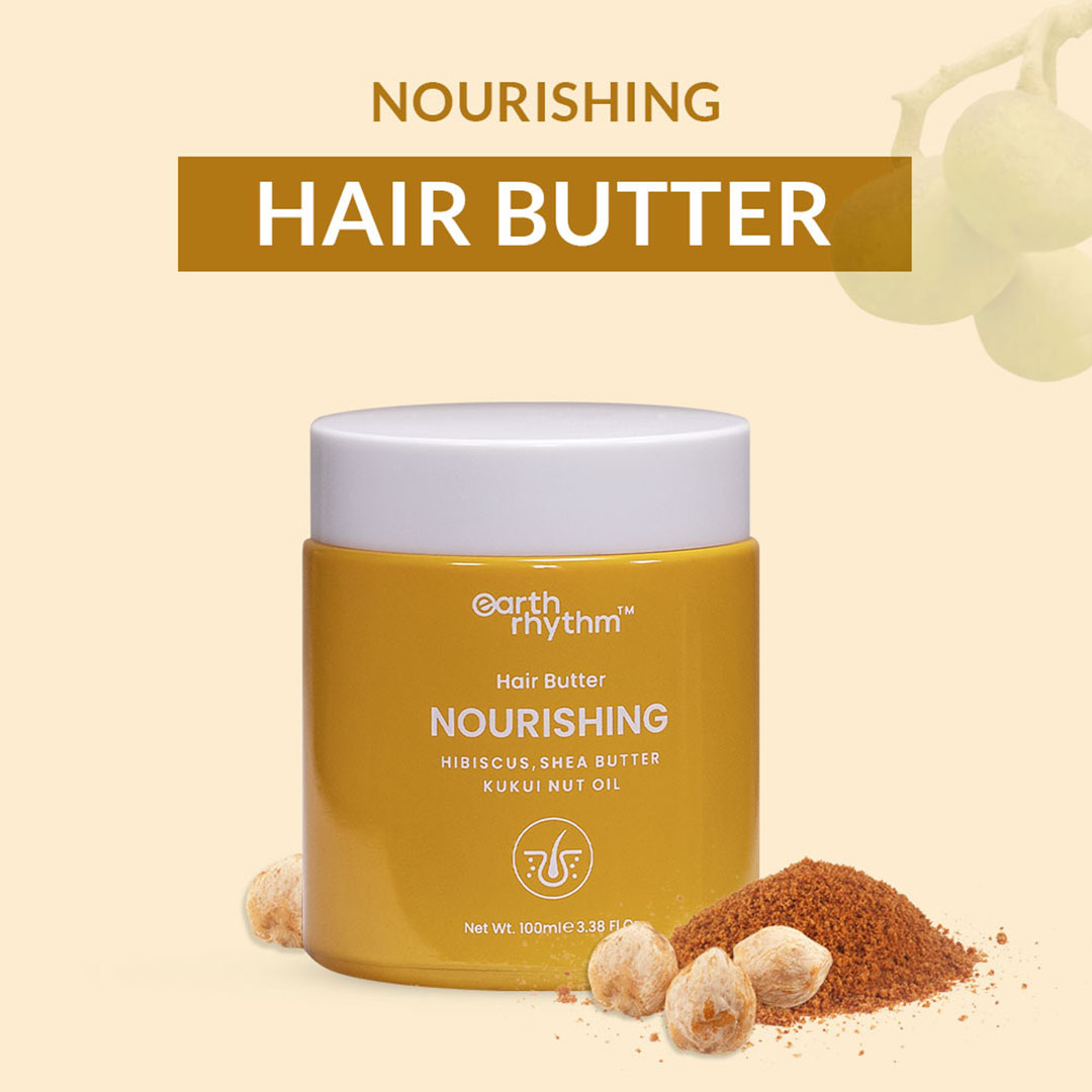 Vanity Wagon | Buy Earth Rhythm Nourishing Hair Butter with Kukai Nut, Shea Butter & Hibiscus