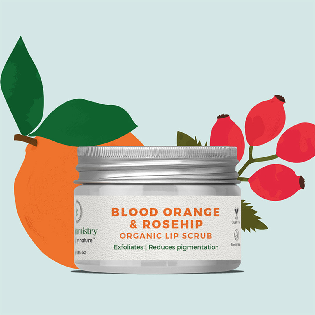Vanity Wagon | Buy Juicy Chemistry Organic Lip Scrub for Pigmented Lips with Blood Orange and Rosehip